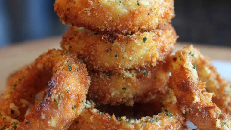 Krispiga Parmesanlökringar