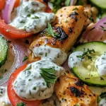 Tzatziki Kyckling Naan Pizza