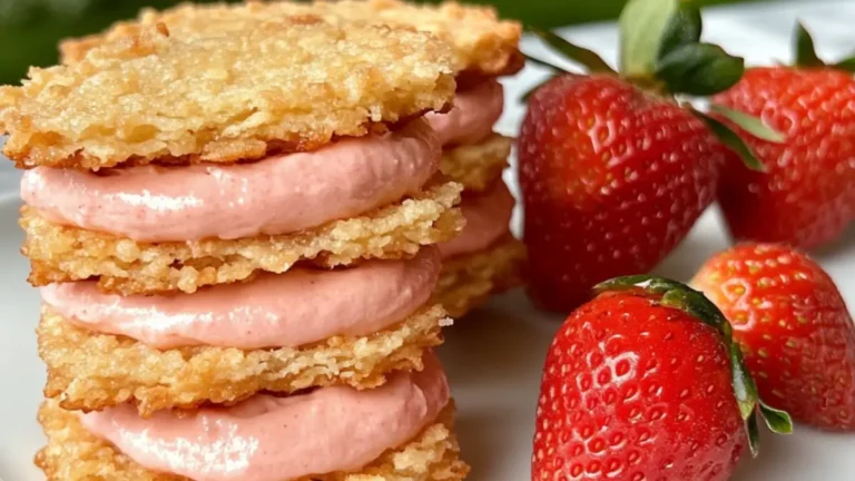 Kokosflarn fyllda med jordgubbssmörkräm