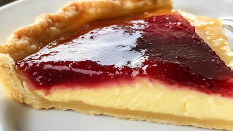 Mördegspaj med vaniljkräm och sylt