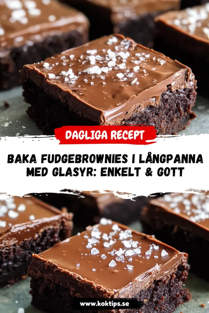 Fudgebrownies i långpanna