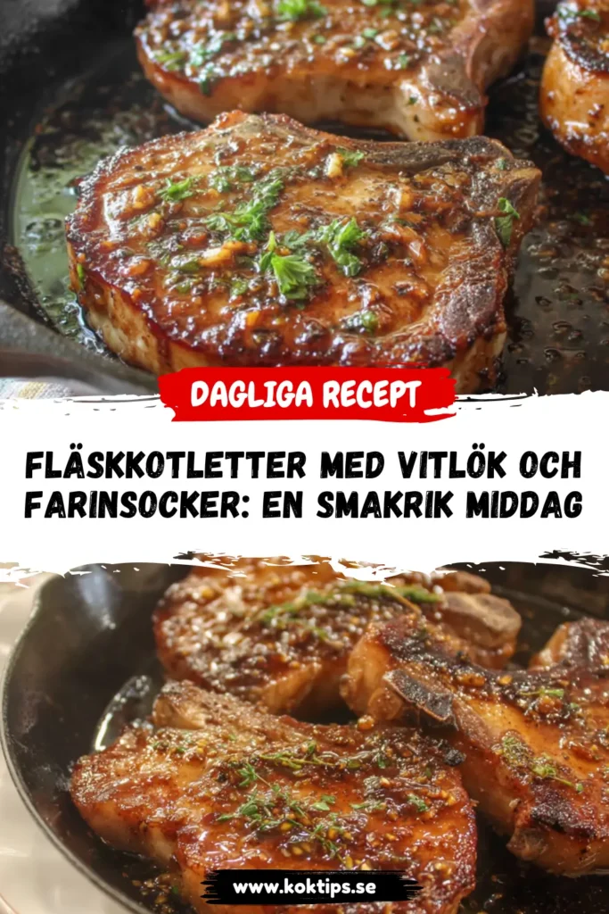 Fläskkotletter med Vitlök och Farinsocker