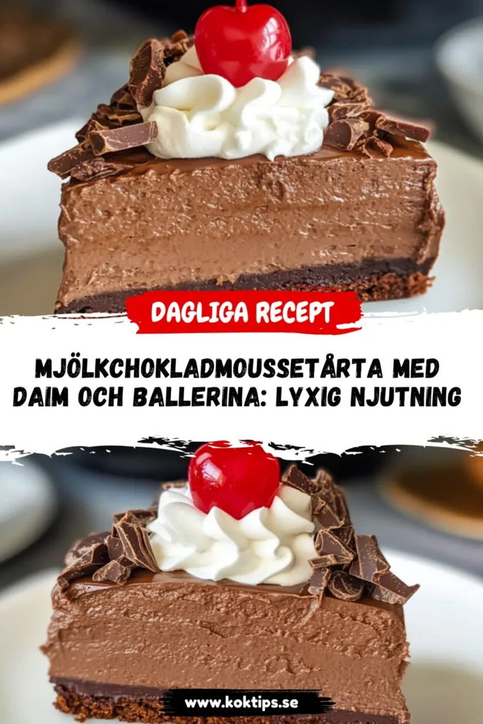 Mjölkchokladmoussetårta