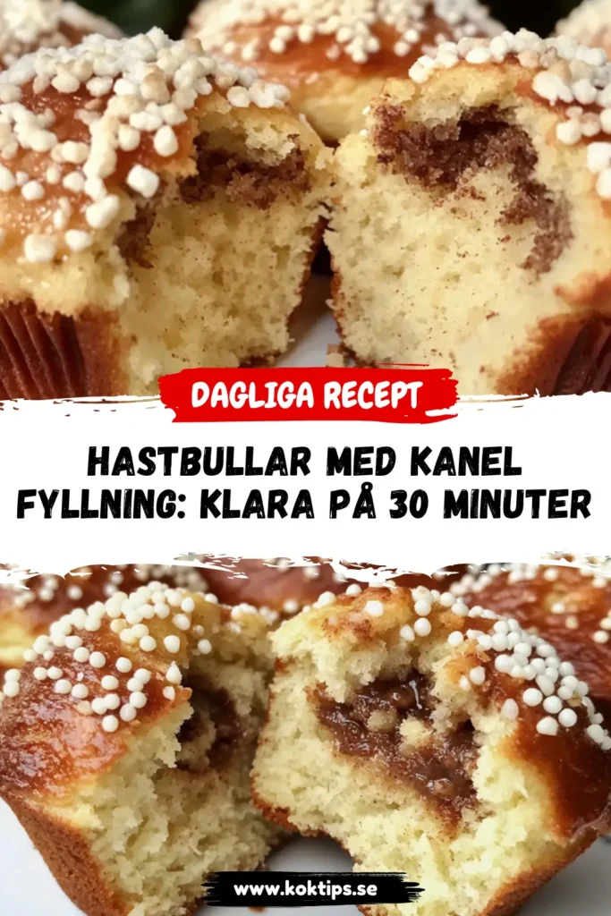 Hastbullar med kanelfyllning