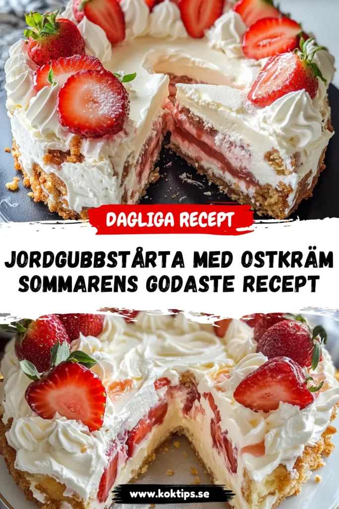 Jordgubbstårta med ostkräm