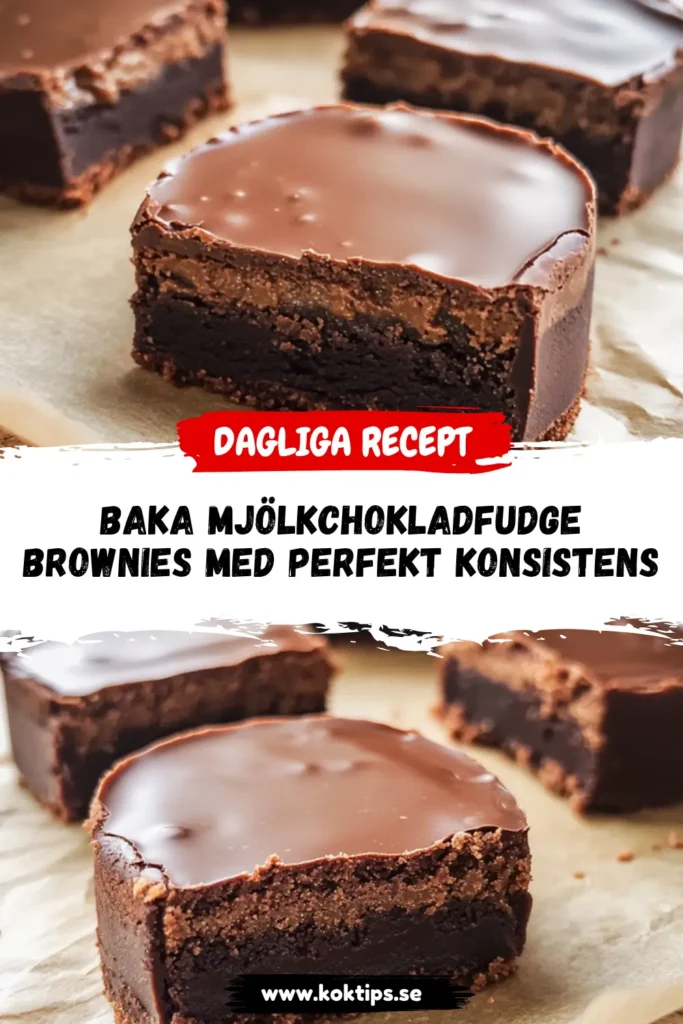 Mjölkchokladfudgebrownies
