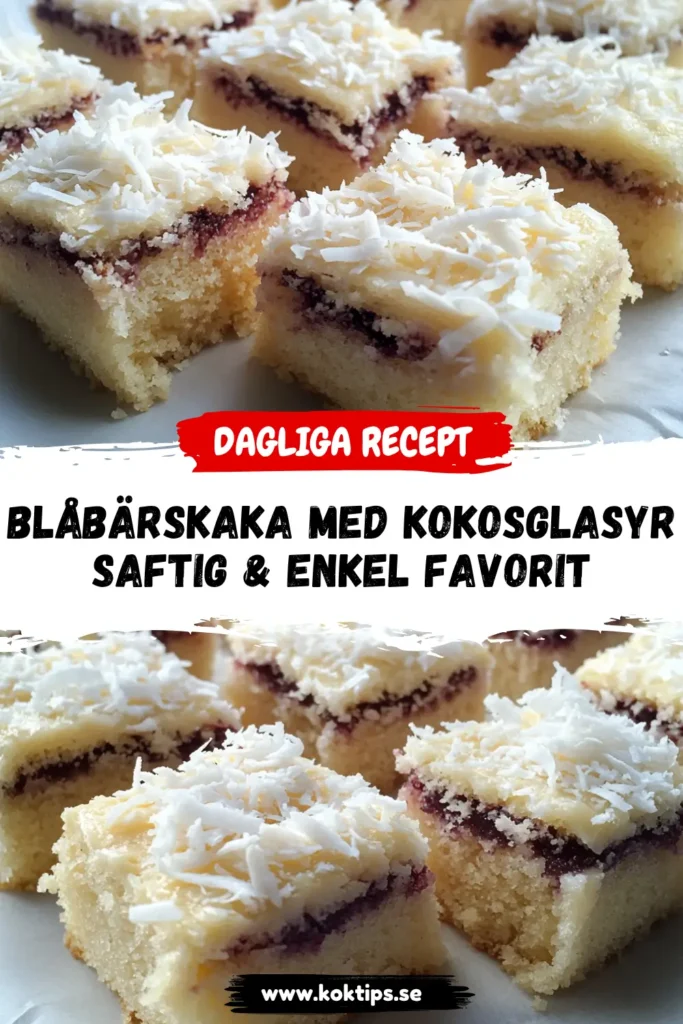 Blåbärskaka med kokosglasyr