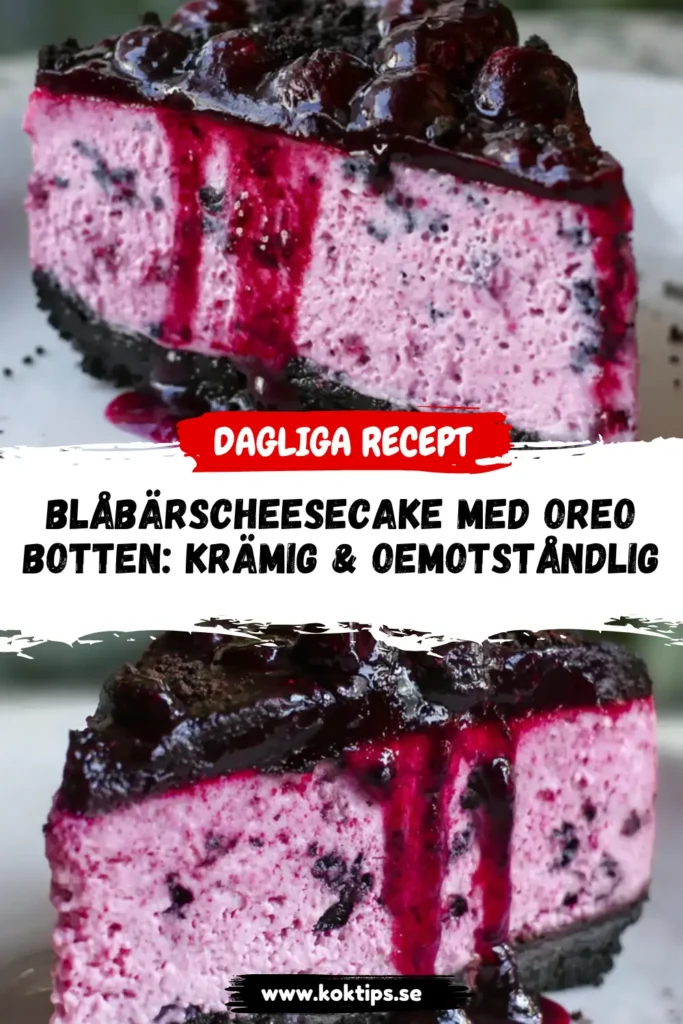 Blåbärscheesecake med oreobotten