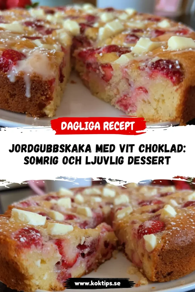 Jordgubbskaka Med Vit Choklad