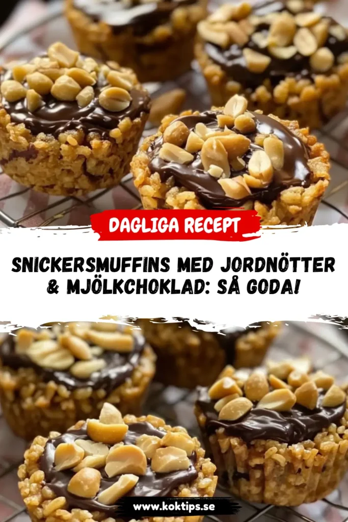 Snickersmuffins med jordnötter