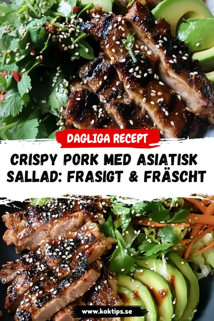 Pork med asiatisk sallad