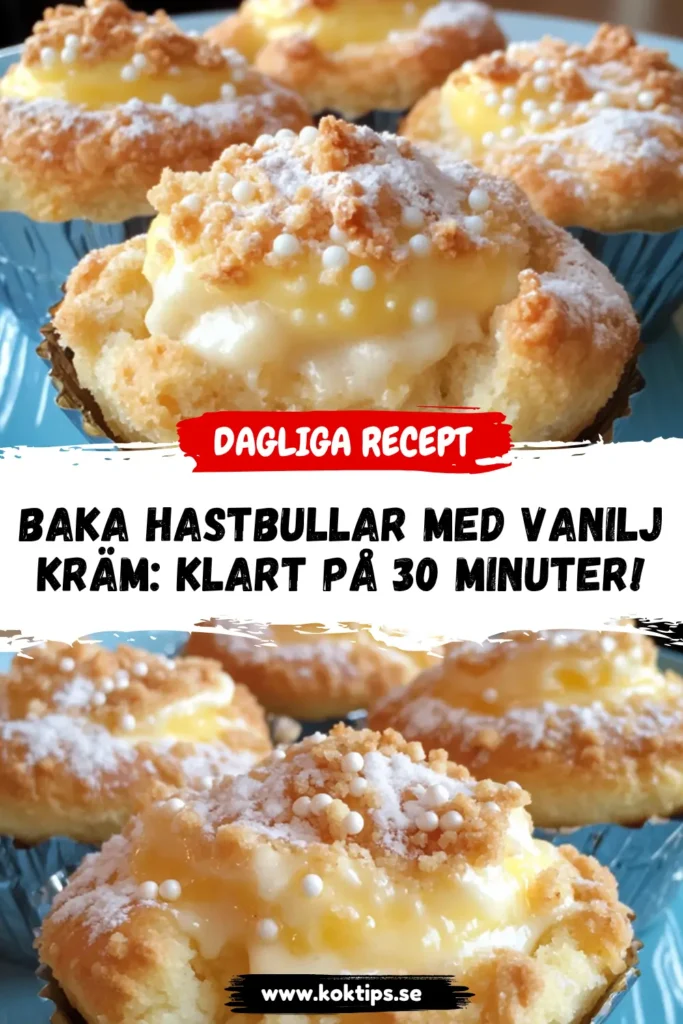 Hastbullar med vaniljkräm