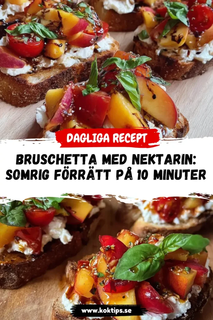 Bruschetta med nektarin