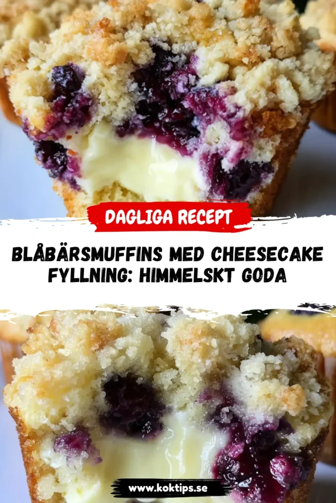 blåbärsmuffins med cheesecakefyllning