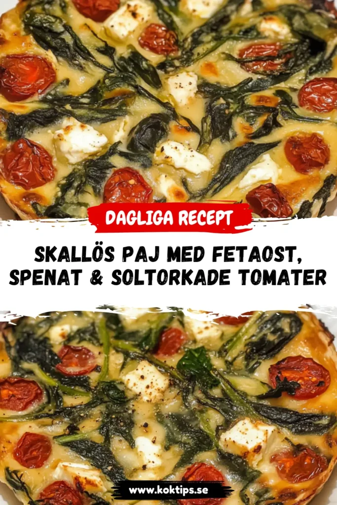 Skallös paj med fetaost