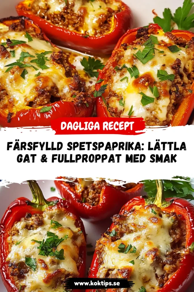 Färsfylld spetspaprika
