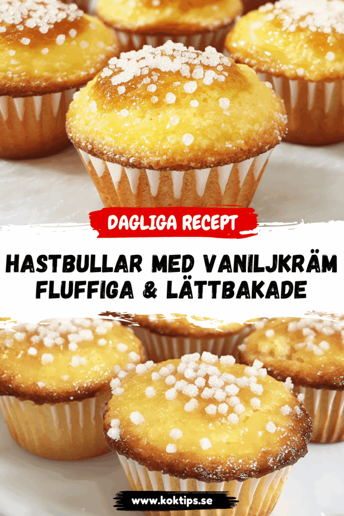 Hastbullar med vaniljkräm