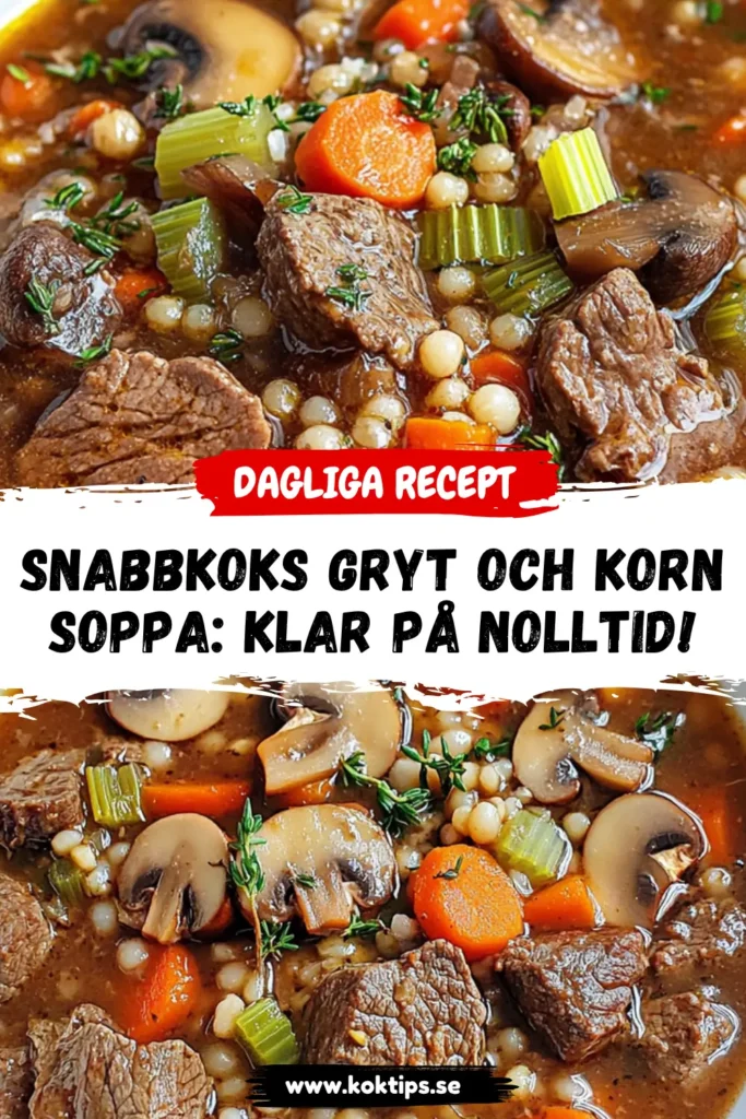 Snabbkoks Gryt och Kornsoppa