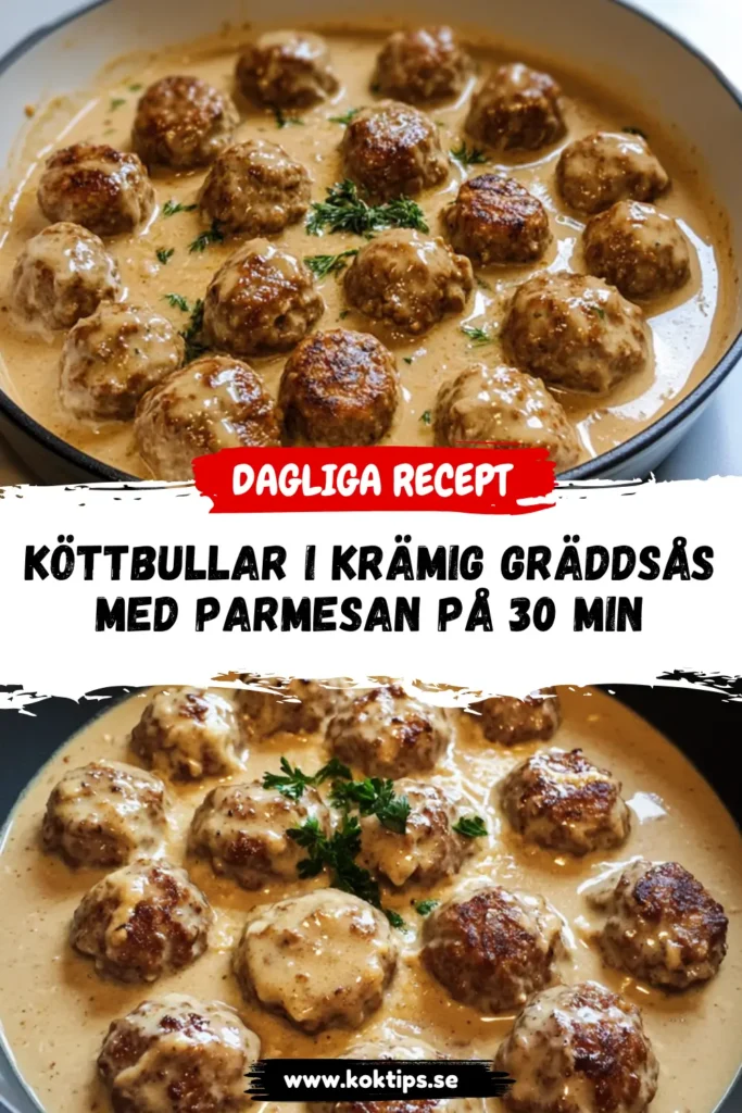 köttbullar i krämig gräddsås