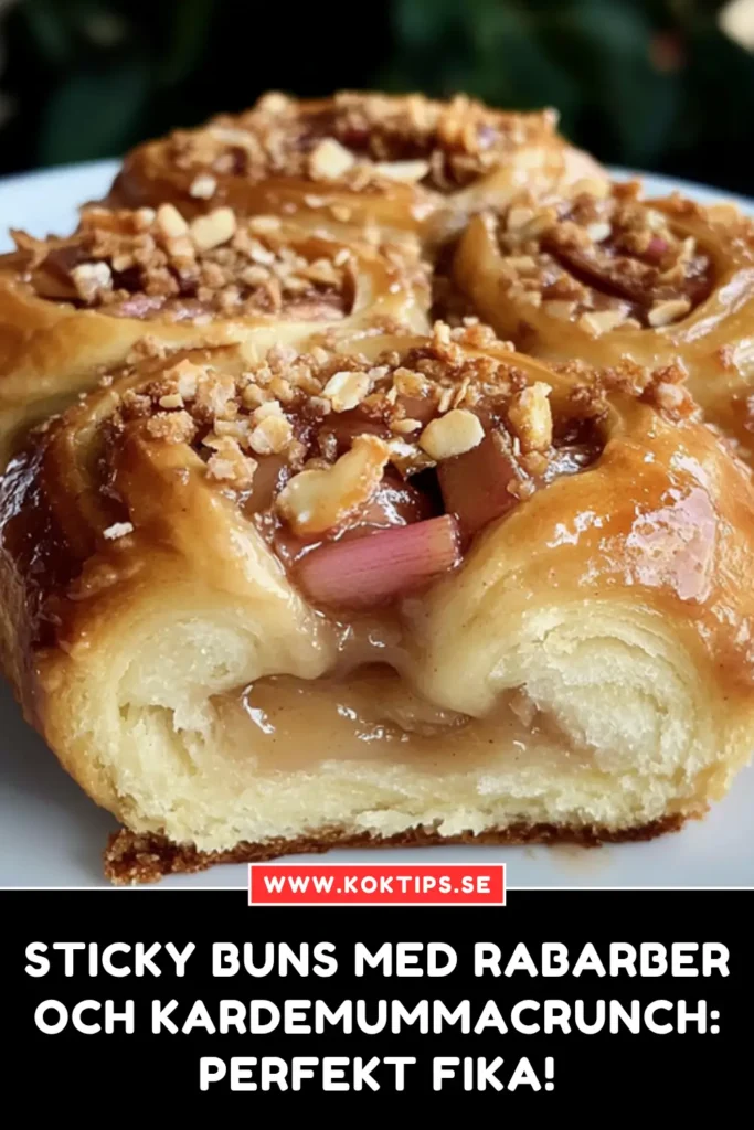 Sticky buns med rabarber