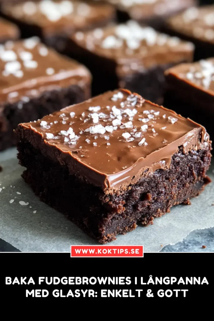 Fudgebrownies i långpanna