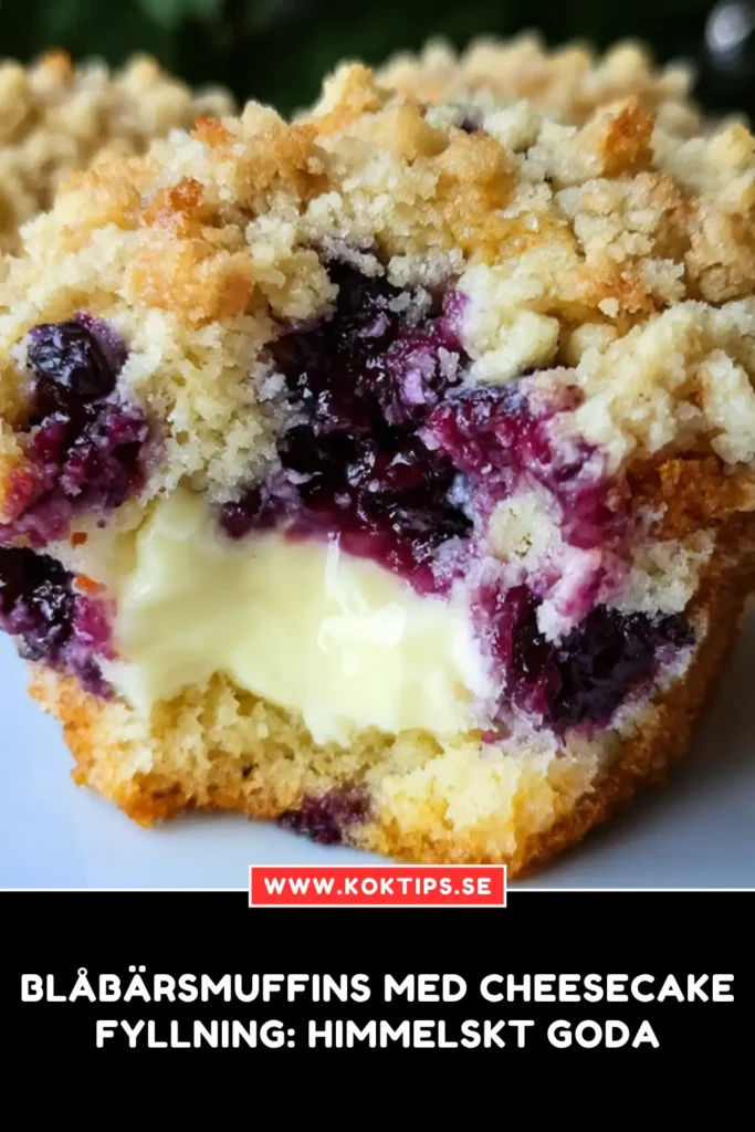 blåbärsmuffins med cheesecakefyllning
