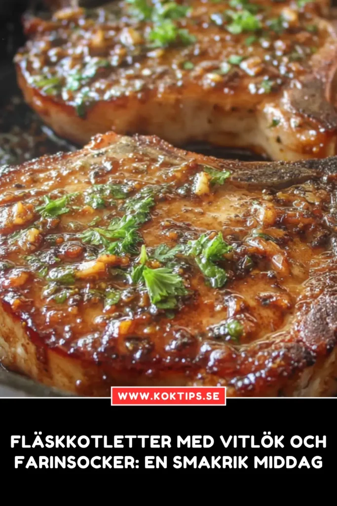 Fläskkotletter med Vitlök och Farinsocker