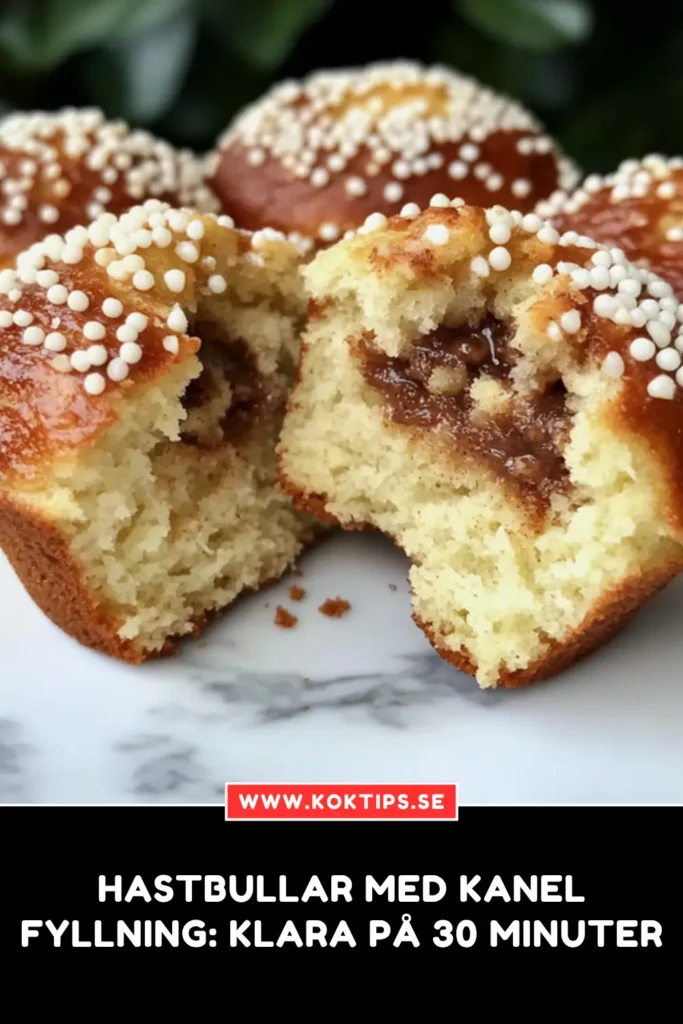 Hastbullar med kanelfyllning