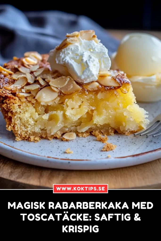Rabarberkaka med toscatäcke