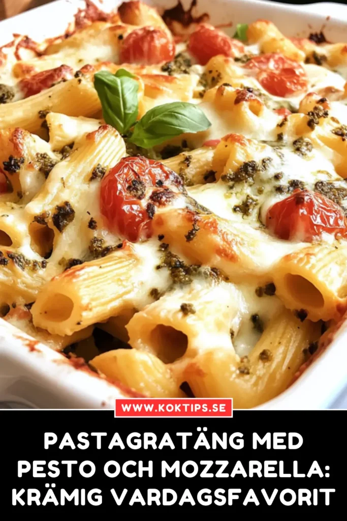 Pastagratäng med pesto