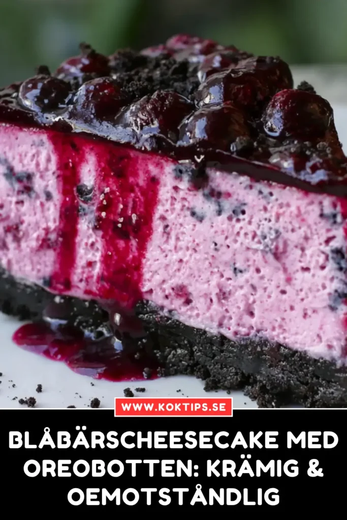 Blåbärscheesecake med oreobotten