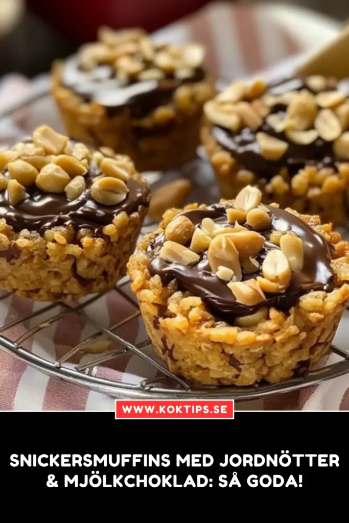 Snickersmuffins med jordnötter