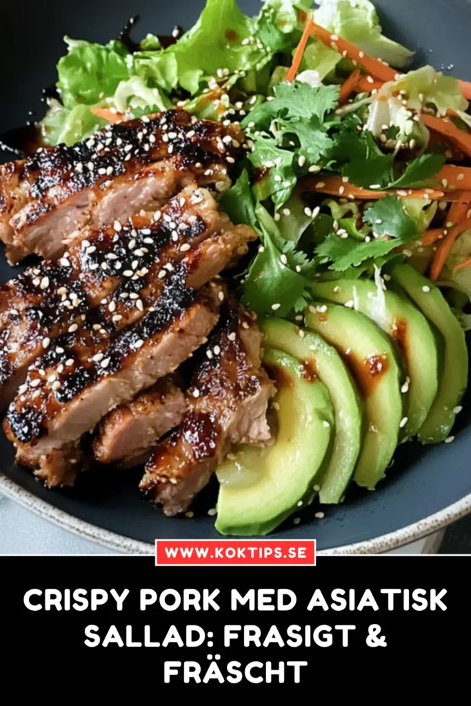 Pork med asiatisk sallad