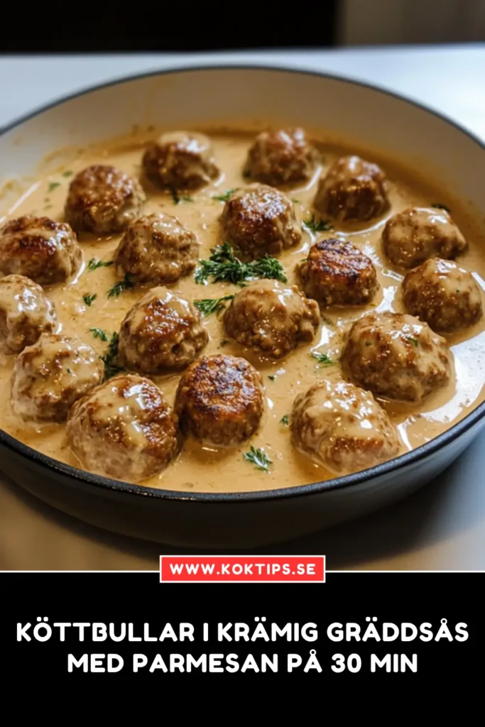 köttbullar i krämig gräddsås