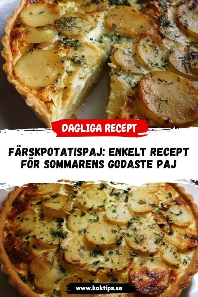 Färskpotatispaj: Enkelt Recept för Sommarens Godaste Paj