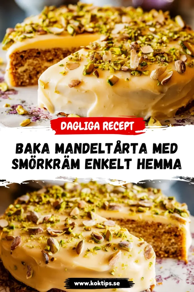 Baka Mandeltårta med smörkräm enkelt hemma