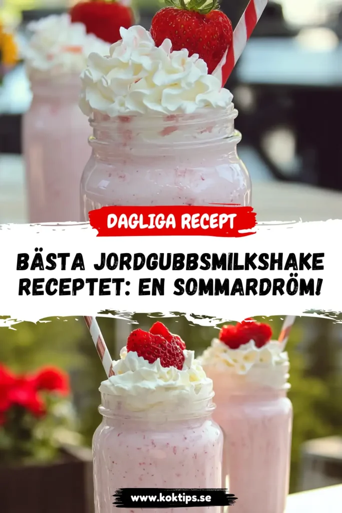 Bästa Jordgubbsmilkshake Receptet: En Sommardröm!