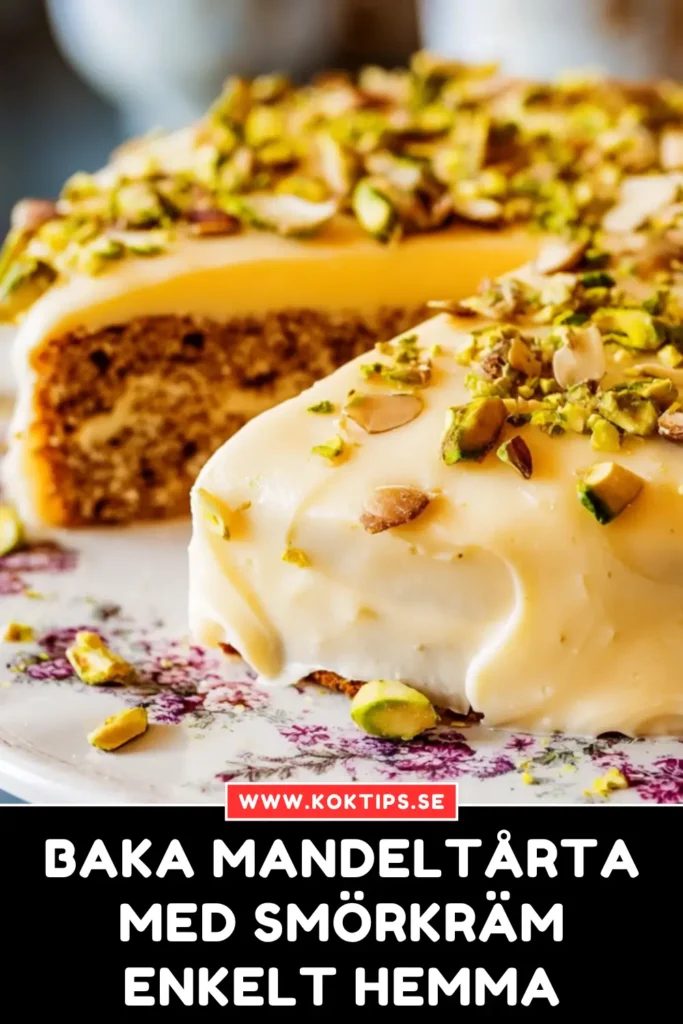 Baka Mandeltårta med smörkräm enkelt hemma