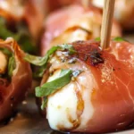 Krämiga Mozzarellabollar med Parmaskinka och Basilika