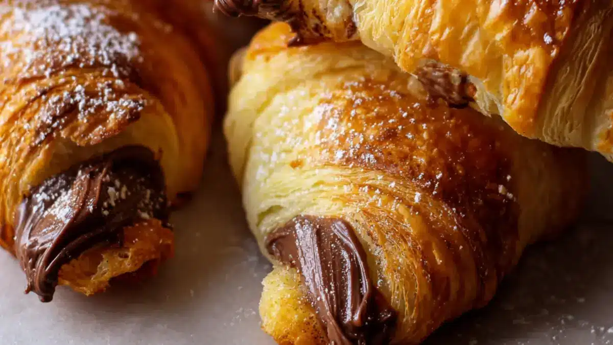 Nutella Croissanter med Smördeg på 50 minuter
