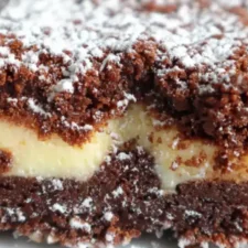 Luxury chocolate squares with vanilla filling