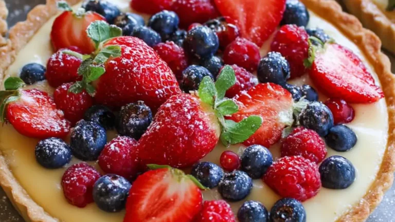 Paj med vaniljkräm och sommarbär: enkelt recept