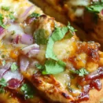 Grillad kyckling BBQ-sås flatbread: Snabbt & gott