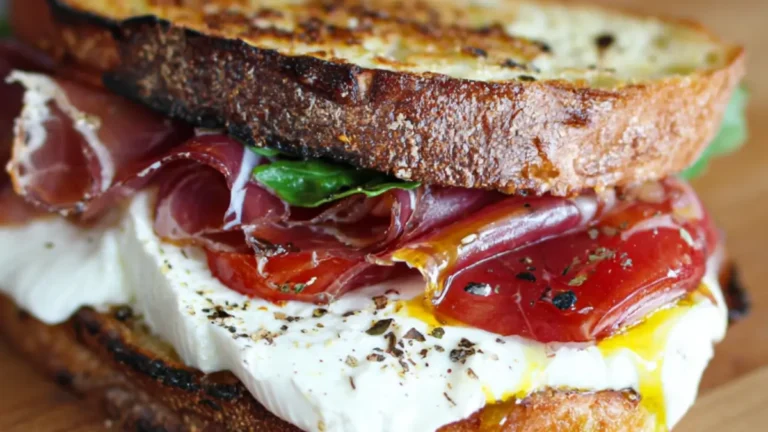 Italiensk Macka med Bresaola och Burrata: Lyxig Smörgås
