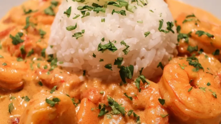 Smakrik Paneng röd curry med scampi och kokosmjölk