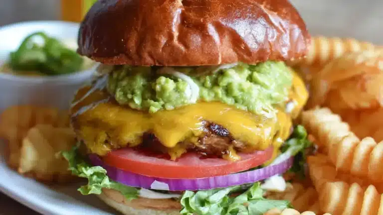 Het Kycklingburgare med Jalapeño och Rostad Vitlöksmajonnäs