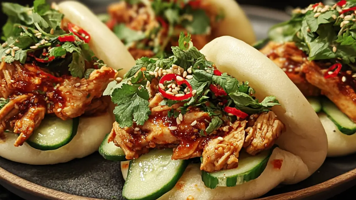 Bao buns med kyckling sweet chili på 30 min