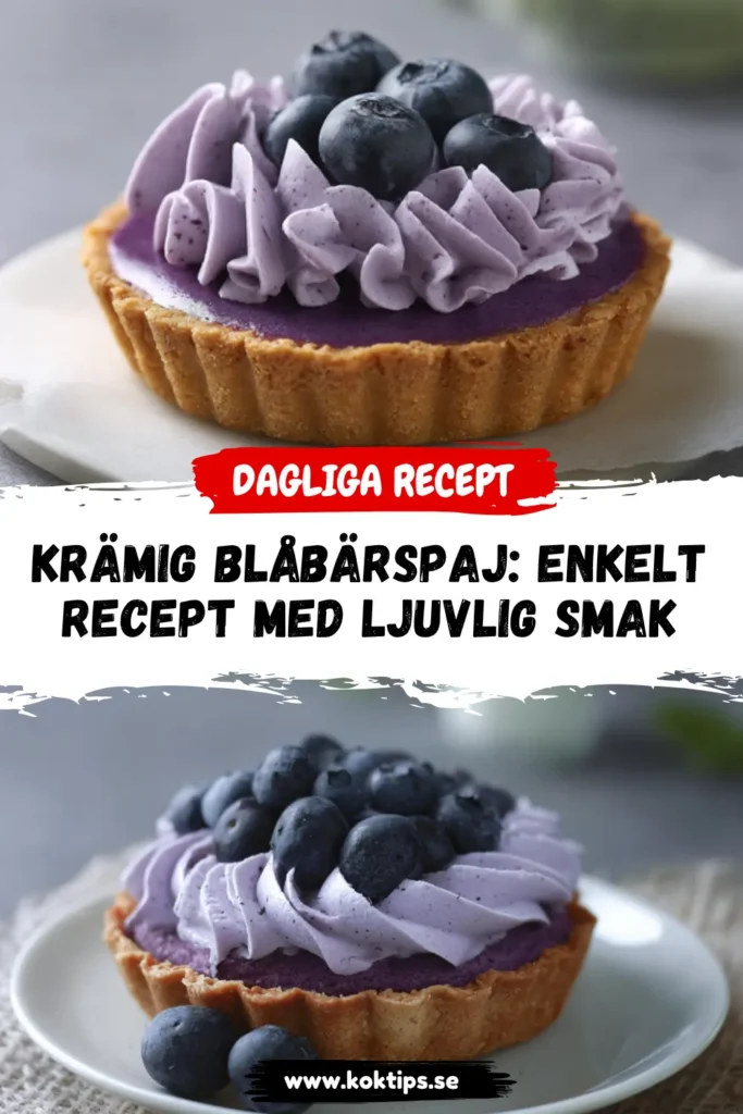 Krämig blåbärspaj