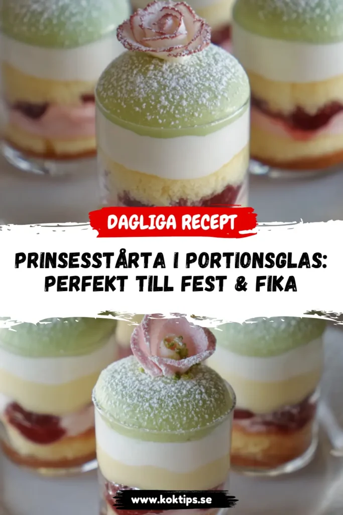 Prinsesstårta i portionsglas