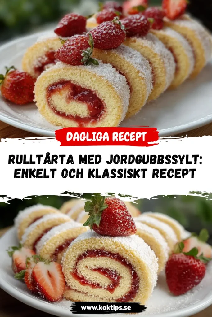 Rulltårta med jordgubbssylt